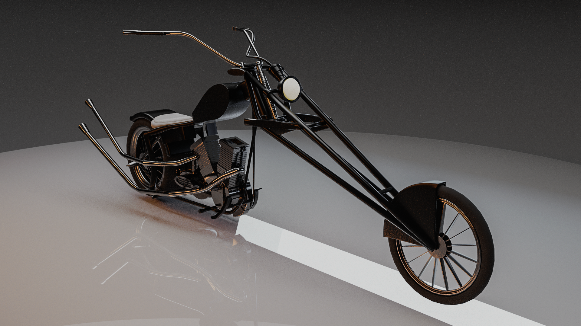 3D Motorcycle Asset for Game Development