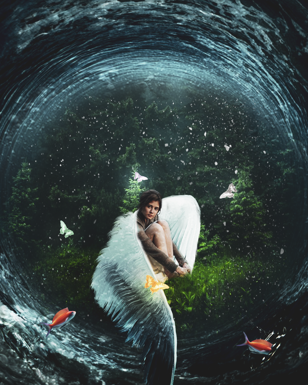 Surreal Angel Image Manipulation & Digital Artwork