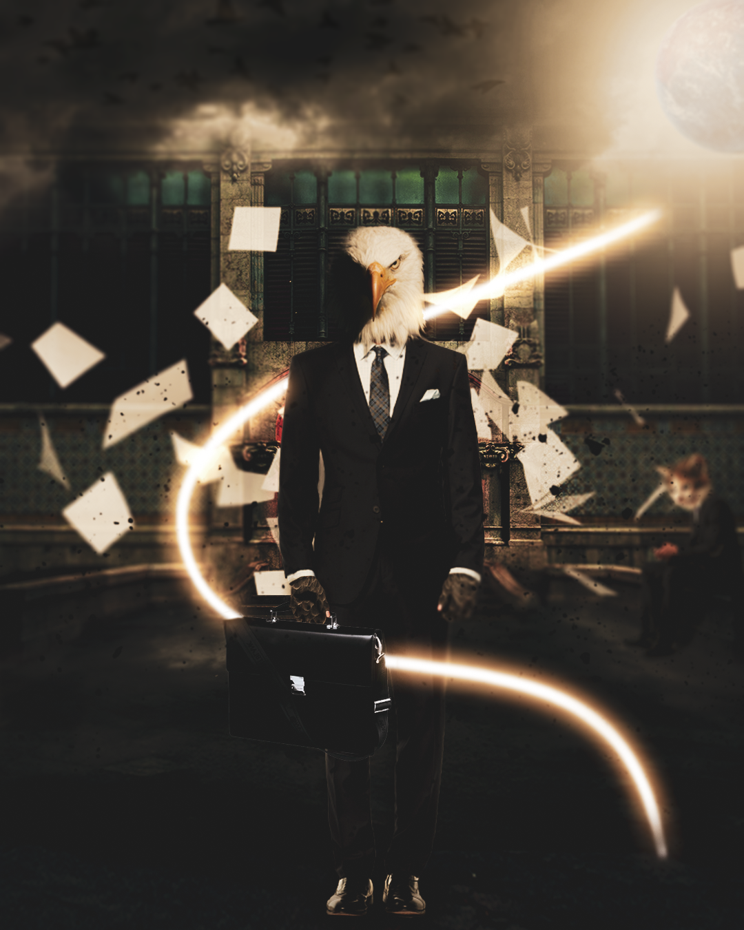 Visionary Eagle Businessman Image Manipulation & Digital Artwork