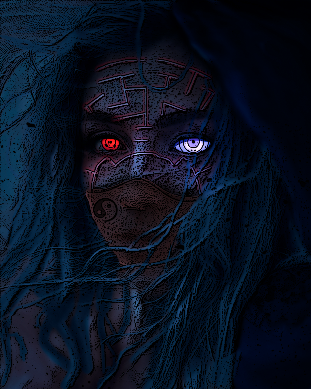 Mystic Warrior Portrait Image Manipulation & Character Artwork